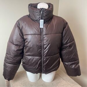 Old Navy Chocolate Brown Puffer Jacket